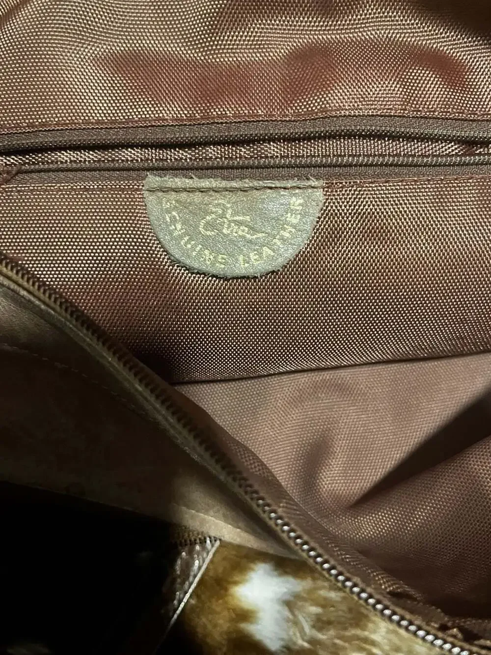 Etra Inc. Distressed Brown Leather Shoulder Bag Tote